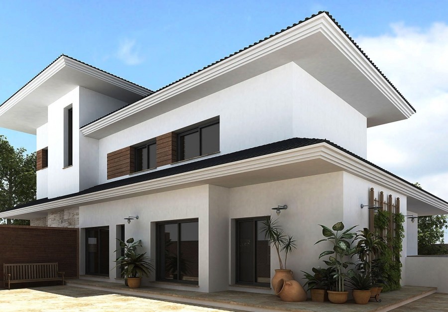 cat dalam rumah warna grey